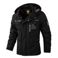 Wasserdichte Herren-Winterjacke mit Kapuze und warmem Futter