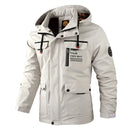 Wasserdichte Herren-Winterjacke mit Kapuze und warmem Futter