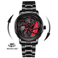 Herren-Luxus-Autofelgen-Uhr – Edelstahl Quarz
