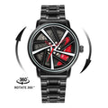 Herren-Luxus-Autofelgen-Uhr – Edelstahl Quarz
