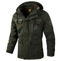 Wasserdichte Herren-Winterjacke mit Kapuze und warmem Futter