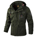 Wasserdichte Herren-Winterjacke mit Kapuze und warmem Futter