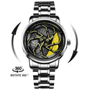 Herren-Luxus-Autofelgen-Uhr – Edelstahl Quarz