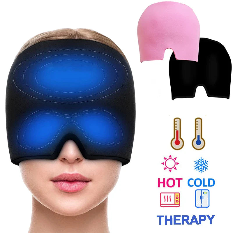 Gorro de gel helado para el dolor de cabeza – Gorro de compresión fría para aliviar la migraña