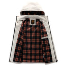 Wasserdichte Herren-Winterjacke mit Kapuze und warmem Futter