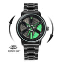 Herren-Luxus-Autofelgen-Uhr – Edelstahl Quarz