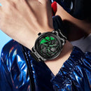 Herren-Luxus-Autofelgen-Uhr – Edelstahl Quarz