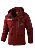 Wasserdichte Herren-Winterjacke mit Kapuze und warmem Futter