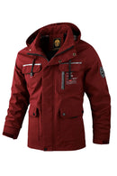 Wasserdichte Herren-Winterjacke mit Kapuze und warmem Futter